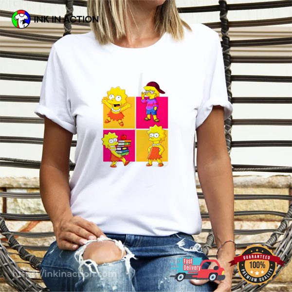 Cartoon Lisa Simpson Moods Unisex T-shirt