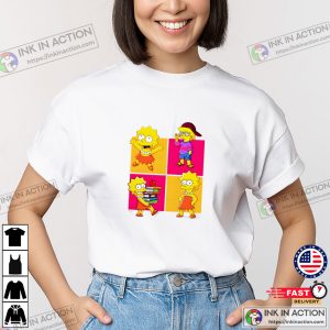 Cartoon Lisa Simpson Moods Unisex T-shirt