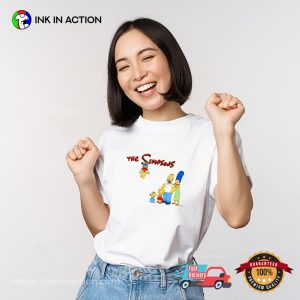 Cartoon The Simpsons Family Graphic T shirt 2