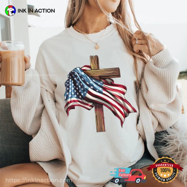 Christian American Sublimation Independence Day Shirt