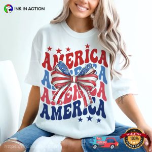 Coquette American Flag Fourth Of July Shirts