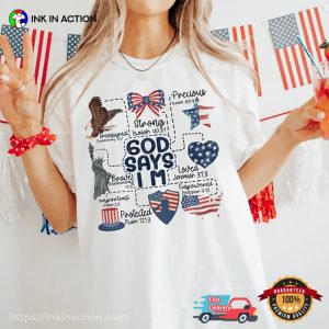 Coquette God Says I Am 4th of July Shirt 2