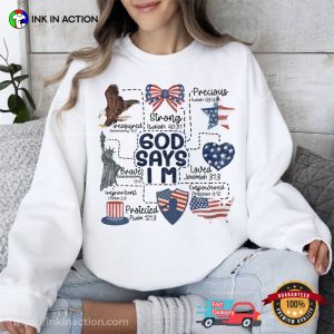 Coquette God Says I Am 4th Of July Shirt