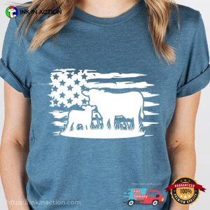 Farm Animals American Flag Tshirt