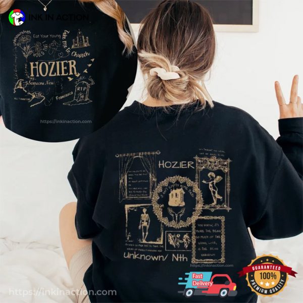 Hozier Unreal Unearth Tour 2024 2 Sides T-shirt