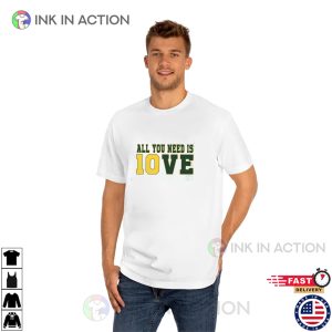 Jordan Love All You Need Is Love Green Bay Packers T-shirt