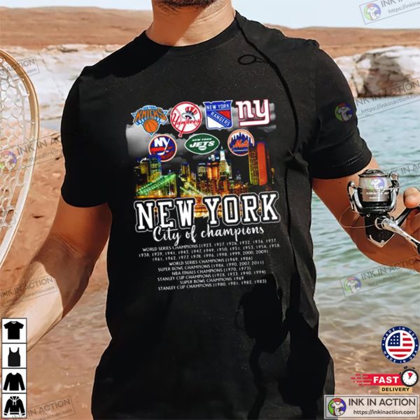 New York City Of Champions Sport City T-shirt