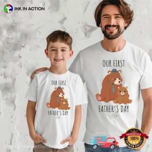 Our First Fathers Day 2024 Matching Father Baby Shirt