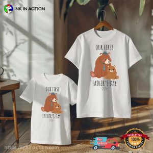 Our First Fathers Day 2024 Matching Father Baby Shirt