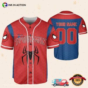 Personalized Disney marvel spider man Baseball Jersey 2