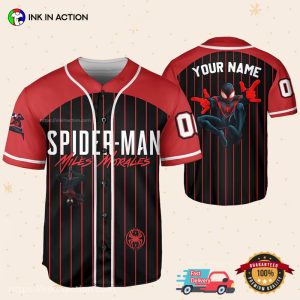 Personalized Miles Morales Disney Spider-Man Baseball Jersey