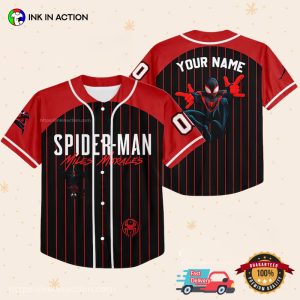 Personalized miles morales Disney spiderman baseball jersey 3