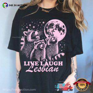Retro Live Laugh Lesbian, Funny Lesbian Shirt