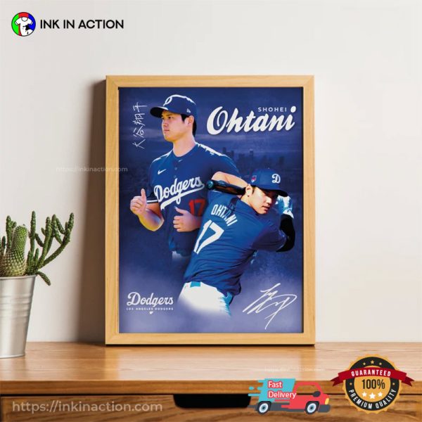 Shohei Ohtani 17 Los Angeles Dodgers Poster