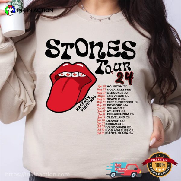 The Rolling Stones Hackney Diamonds Tour 2024 Schedule List Shirt