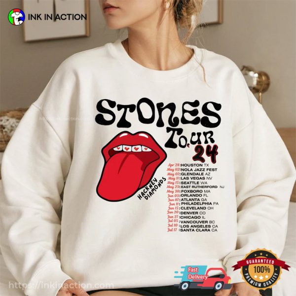 The Rolling Stones Hackney Diamonds Tour 2024 Schedule List Shirt