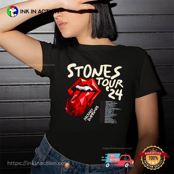 The Rolling Stones Tour 2024 Hackney Diamonds Tour T-shirt