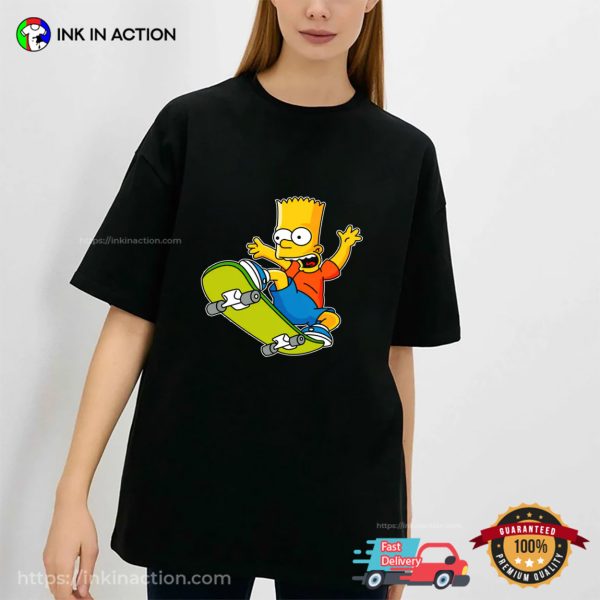The Simpsons Bart Play Skateboard Unisex T-shirt