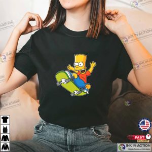 The Simpsons Bart Play Skateboard Unisex T shirt