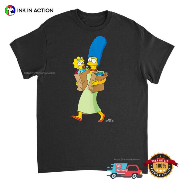 The Simpsons Marge Simpson And Maggie Grocery T-shirt