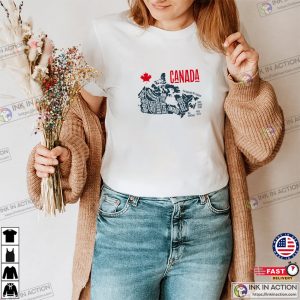 Vintage Canada Day Map Unisex T shirt