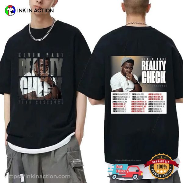 Vintage Kevin Hart Reality Check 2023 Tour Shirt