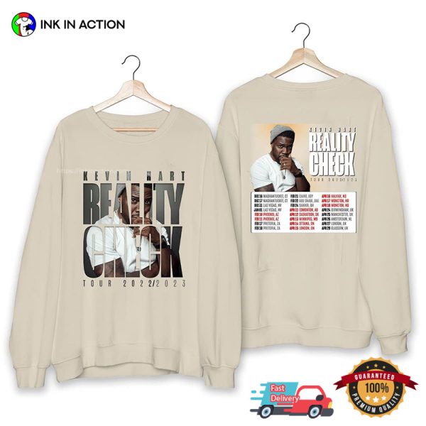 Vintage Kevin Hart Reality Check 2023 Tour Shirt