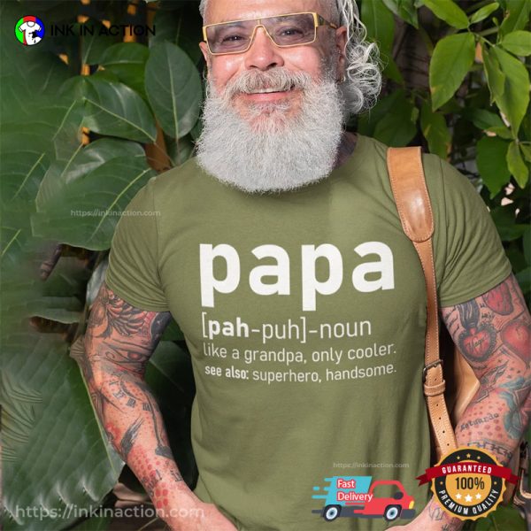 Vintage Papa Definition T-Shirt, Good Gifts For Father’s Day