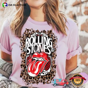 Vintage Rolling Stones Vibes Leopard Comfort Colors Tee