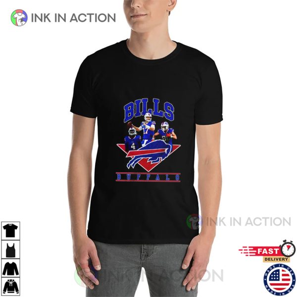 Vintage Style Bills Player Graphic T-Shirt