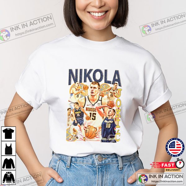 Vintage Denver Nuggets Nikola Jokic 15 Unisex T-shirt