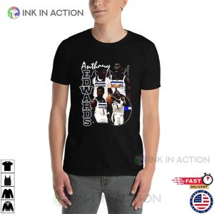 anthony edwards nba Minnesota Timberwolves Collage 90s T shirt