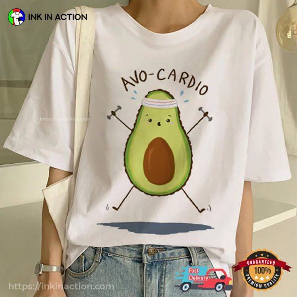 National Avocado Day Diet And Exercise Funny Avocado Cardio T-Shirt