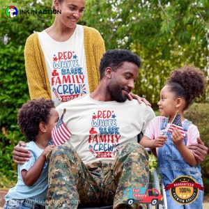 4th of July Red white & blue family crew 2024 T shirt 3