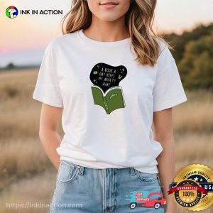 A Book A Day Green Aesthetic For Book Lovers T shirt