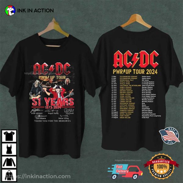 ACDC 51 Years Anniversary Power Up Tour 2024 T-Shirt