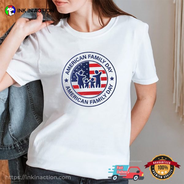American Family Day Badge T-shirt