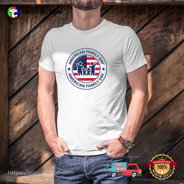 American Family Day Badge T-shirt
