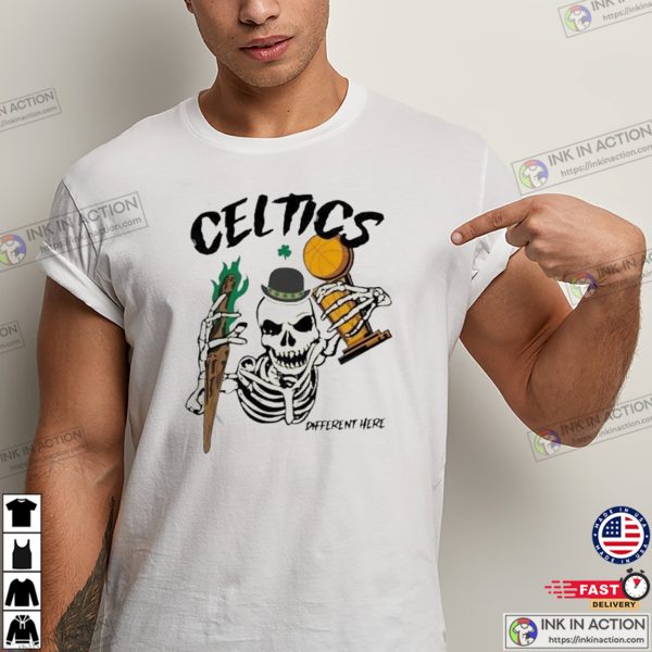 Boston Celtics Championship Skeleton Trophy Shirt