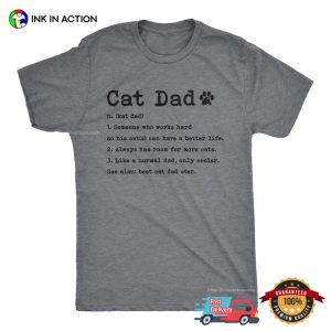 Cat Dad Definition T shirt 3