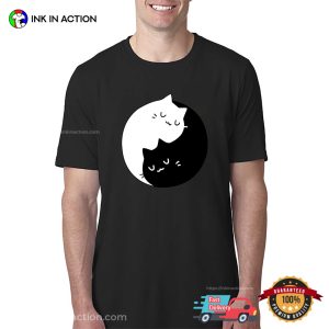 Cat Yin and Yang Adorable T shirt, happy cat day 3