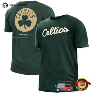 Champion Of Gold Boston Celtics Basketball 2 Sided T shirt 1