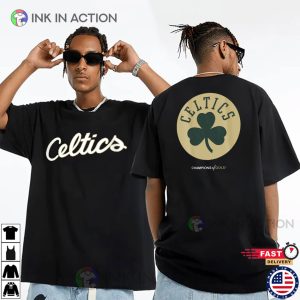 Champion Of Gold Boston Celtics Basketball 2 Sided T-shirt