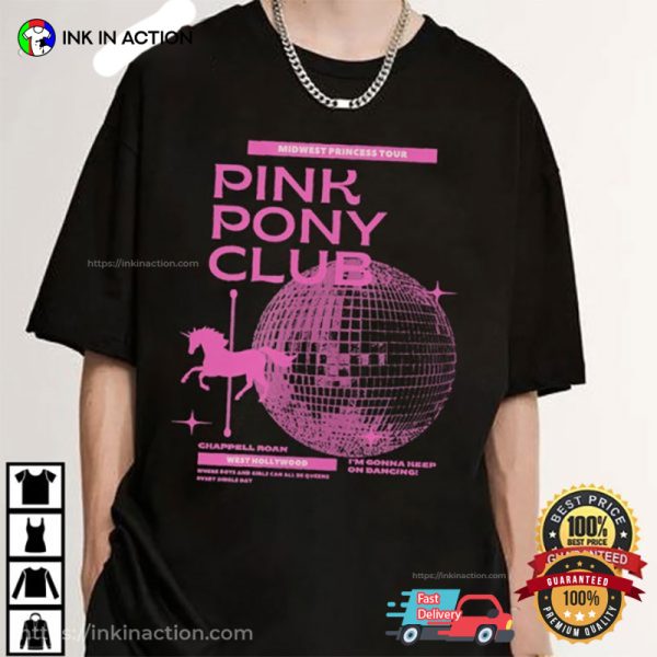 Chappell Roan Pink Pony Club Midwest Princess Tour T-Shirt