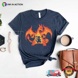 Charizard Fire Dragon Spirit Charmander pokemon tee shirts 2