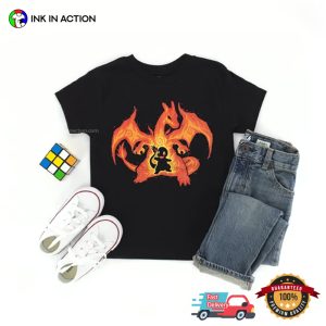 Charizard Fire Dragon Spirit Charmander pokemon tee shirts 3