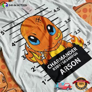 Charmander Mugshot Funny pokémon shirt 1