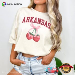 Coquette Strawberry Game Day Arkansas Razorbacks Baseball Comfort Colors T-shirt