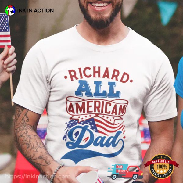 Customized All American Dad Patriotic Family Reunion T-shirt