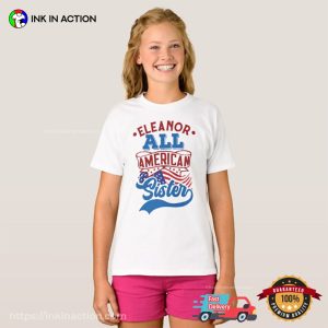Customized All American Sister Family Matching T-shirt